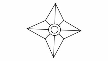 animated video of sketches forming shuriken