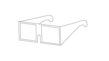 animated video of sketches forming 3d glasses