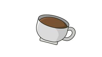 animated video of a moving coffee cup