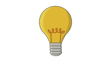 animated video forming a light bulb on a white background