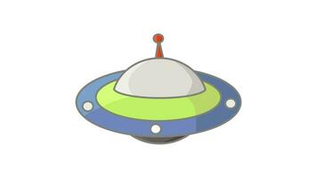 animated video forming a UFO on a white background