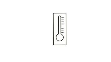 animiert Video von ein Thermometer gestalten skizzieren