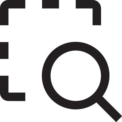 Zoom find icon symbol image vector. Illustration of the search lens design image