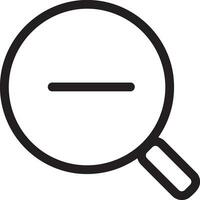 Zoom find icon symbol image vector. Illustration of the search lens design image vector