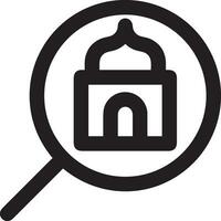 Zoom find icon symbol image vector. Illustration of the search lens design image vector