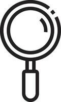 Zoom find icon symbol image vector. Illustration of the search lens design image vector