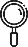 Zoom find icon symbol image vector. Illustration of the search lens design image vector