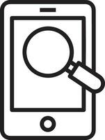 Zoom find icon symbol image vector. Illustration of the search lens design image vector