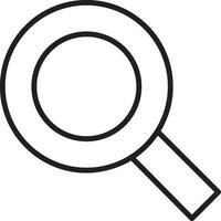 Zoom find icon symbol image vector. Illustration of the search lens design image vector