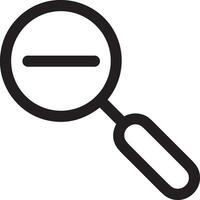 Zoom find icon symbol image vector. Illustration of the search lens design image vector