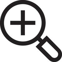 Zoom find icon symbol image vector. Illustration of the search lens design image vector