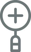 Zoom find icon symbol image vector. Illustration of the search lens design image vector
