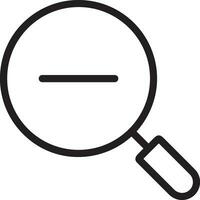 Zoom find icon symbol image vector. Illustration of the search lens design image vector