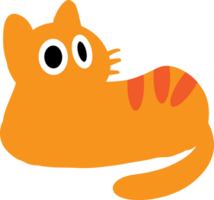 el naranja gato dibujos animados dibujo imagen para mascota o decoración concepto png