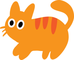 el naranja gato dibujos animados dibujo imagen para mascota o decoración concepto png