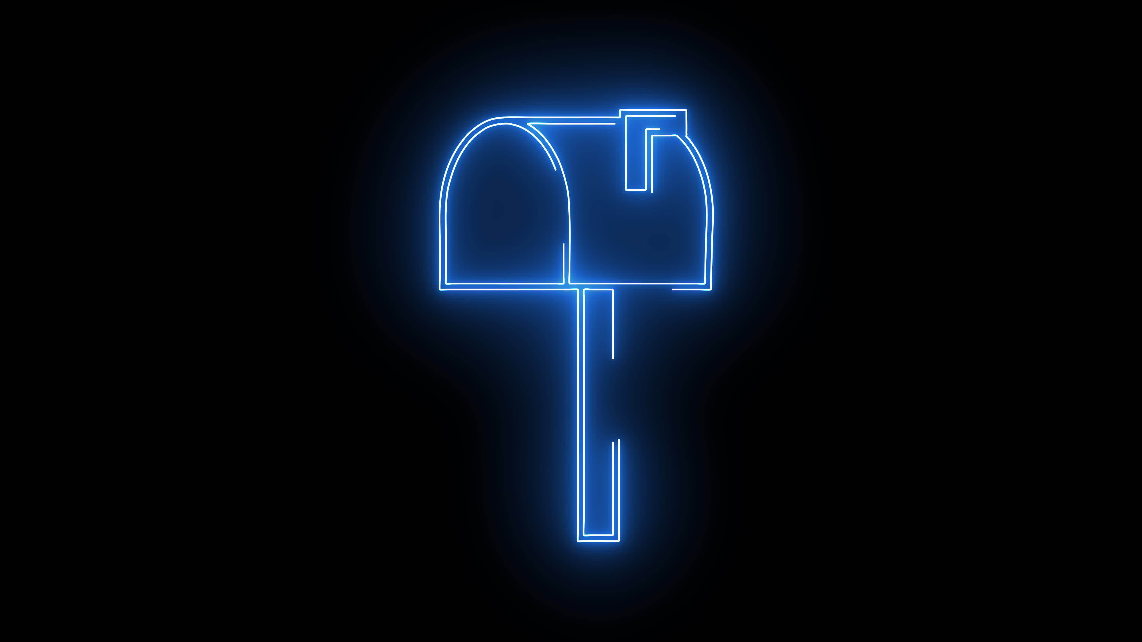 Mailbox logo animation with neon glowing lines 30188084 Stock Video at