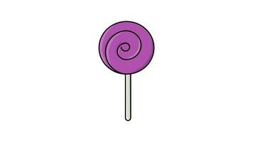 animated video of forming a lollipop on a white background