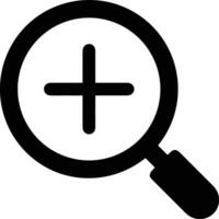 Zoom find icon symbol image vector. Illustration of the search lens design image vector