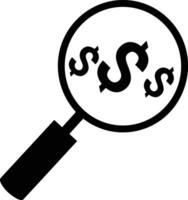 Zoom find icon symbol image vector. Illustration of the search lens design image vector