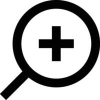 Zoom find icon symbol image vector. Illustration of the search lens design image vector