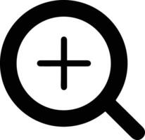 Zoom find icon symbol image vector. Illustration of the search lens design image vector