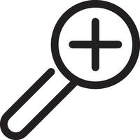 Zoom find icon symbol image vector. Illustration of the search lens design image vector