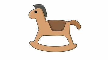 animated video of a moving toy wooden horse