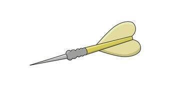 animerad video av de form av en rör på sig pil nål