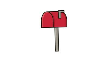 animiert Video von ein ziehen um Briefkasten