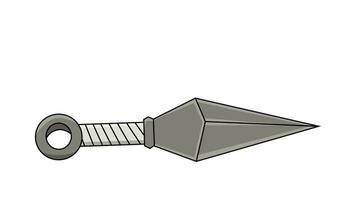 animated video of forming kunai on a white background