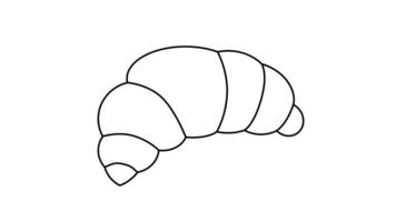 animated video of a sketch forming a croissant
