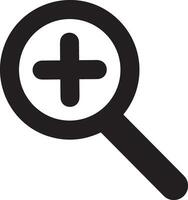 Zoom find icon symbol image vector. Illustration of the search lens design image vector