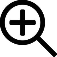 Zoom find icon symbol image vector. Illustration of the search lens design image vector