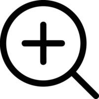 Zoom find icon symbol image vector. Illustration of the search lens design image vector