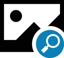 Zoom find icon symbol image vector. Illustration of the search lens design image vector