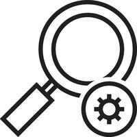 Zoom find icon symbol image vector. Illustration of the search lens design image vector