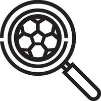 Zoom find icon symbol image vector. Illustration of the search lens design image vector