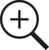 Zoom find icon symbol image vector. Illustration of the search lens design image vector