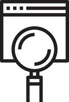 Zoom find icon symbol image vector. Illustration of the search lens design image vector