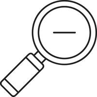 Zoom find icon symbol image vector. Illustration of the search lens design image vector