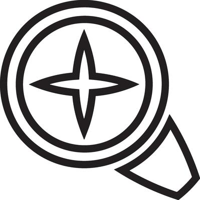 Zoom find icon symbol image vector. Illustration of the search lens design image