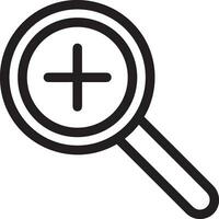 Zoom find icon symbol image vector. Illustration of the search lens design image vector