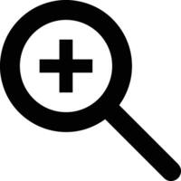 Zoom find icon symbol image vector. Illustration of the search lens design image vector