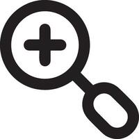 Zoom find icon symbol image vector. Illustration of the search lens design image vector