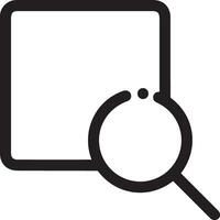 Zoom find icon symbol image vector. Illustration of the search lens design image vector