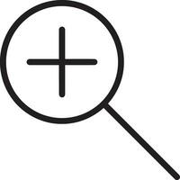 Zoom find icon symbol image vector. Illustration of the search lens design image vector