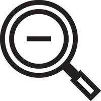 Zoom find icon symbol image vector. Illustration of the search lens design image vector