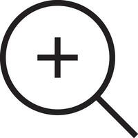 Zoom find icon symbol image vector. Illustration of the search lens design image vector