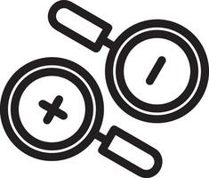 Zoom find icon symbol image vector. Illustration of the search lens design image vector