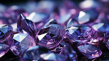 elegant purple crystal background ai photo